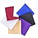 UQ Solid Colorful Mens Poly Silky Pocket Square Suits Hankies Pack