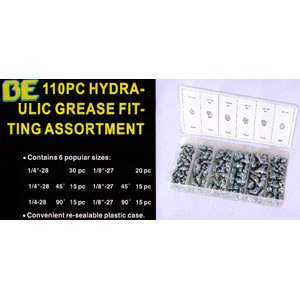 Grease Nipple Assortment Kit Standard SAE 110pc NEW