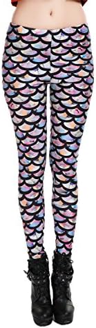 Women's Galaxy Fitness Pants Printing Rainbow Mermaid Leggings