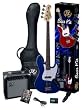 SX BG2K LPB w/BG1565 Bass Guitar Package Blue w/Bass, Amp Carry Bag, Instructional DVD and Strap