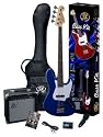 SX BG2K LPB w/BG1565 Bass Guitar Package Blue w/Bass, Amp Carry Bag, Instructional DVD and Strap