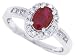 1.10Ct Genuine Ruby Princess Cut Channel Set Diamond Ring in 14Kt White Gold-8