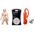 Hustler Novelties Pump It Perfect Girlfriend and Red Penis Pump and Hustler Punk Rock Love Doll Sex Toy Kit
