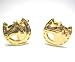 Lucky Derby Horseshoe Horse Head Cufflinks Gold Plated