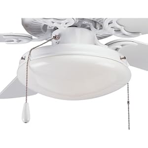 Progress Lighting P2611-30 2-Light Kit with White Opal Glass For Use with P2500 P2501 and P2502 Ceiling Fans White