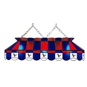 Imperial Houston Texans Licensed 40-Inch Rectangular Stained Glass Billiard Table Light