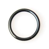 Black Steel Segment Ring - 14g (1/2" diameter)