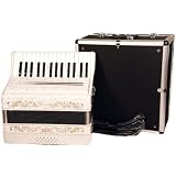 Barcelona 30-Key Piano-Style Accordion with Hardshell Case - White