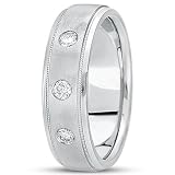 0.21ctw Diamond 14K Gold Mens Wedding Band (7mm)