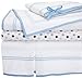 Pinzon 100% Combed Cotton 200TC Percale Hotel Stitching Crib Set, Powder Blue