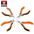 Neiko 4-Piece Precision Spring-Action Mini Plier Set with Easy-Hold Soft-Grip