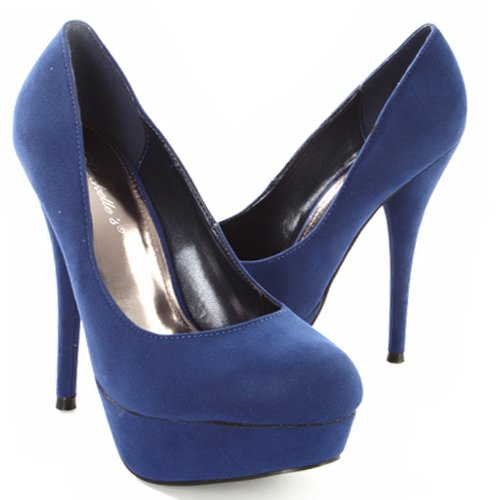 Navy Platform Pumps