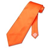 Solid ORANGE Neck Tie. Mens NeckTie.