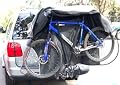 Dual Bike cover for transport on rack , for 1-2 bikes. with clear see through PVC for the tail light. Cover size :84