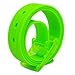 115x3.5cm Unisex Women Men Adjustable Rubber Silicone Belt with Plastic Buckle (Green)