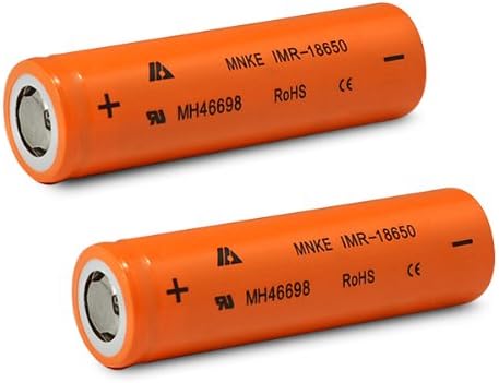 2 MNKE 18650 30A 1500mAh 3.7v Rechargeable Flat Top Batteries