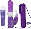 Doc Johnson i Vibe Grape Pocket Rocket and Doc Johnson Rabbit Pearl Vibrator Adult Sex Toy Kit