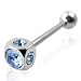 The Stainless Steel Jewellery Shop - Stainless Steel Round Body Jewellery with 1 Clear Cubic Zirconia