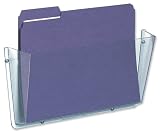 Deflecto 63201 One-pocket unbreakable docupocket wall file, letter, clear, 14-1/2 x 3 x 6-1/2