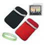 Black - Red Reversible Sleeve for GPS Devices 5.2 GPS Vehicle Navigator Garmin Nuvi 5000 GPS Wide Screen (GPS Not Included) + Screen Protector Fits 5.2 - Inch Screen Size + A Live*Laugh*Love Wrist Band!!!"