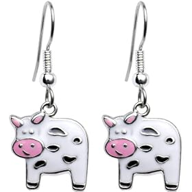 Handcrafted Moo Moo Cow Earrings