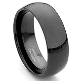 Black Tungsten Carbide Wedding Band Ring Size 6-15