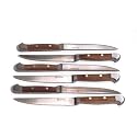 Outset QL90 Curtis Lloyd 6-Piece Walnut-Handled Stainless-Steel Steak-Knife Set