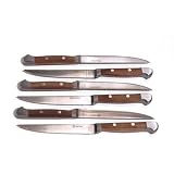 Outset QL90 Curtis Lloyd 6-Piece Walnut-Handled Stainless-Steel Steak-Knife Set