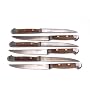 Outset QL90 Curtis Lloyd 6-Piece Walnut-Handled Stainless-Steel Steak-Knife Set