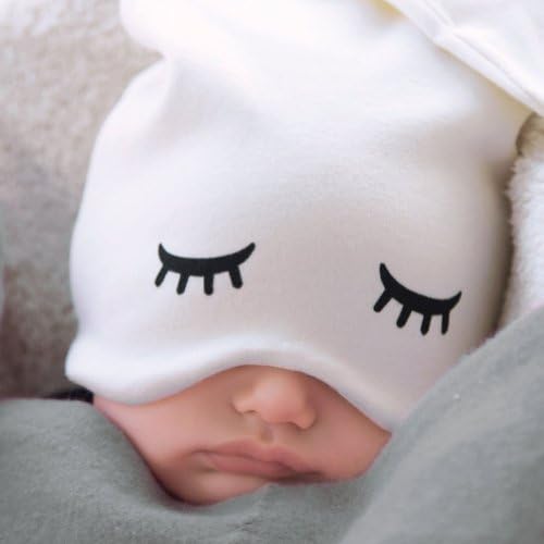 Zoë B Organic on the Go Sleepy Hats, Sweet Cream, Preemie