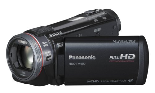 Panasonic HDC-TM900EGK Full HD Camcorder (32 GB int. Flashspeicher, 12-fach opt. Zoom, 8,8 cm (3,5 Zoll) Display, Bildstabilisator, 3D kompatibel) schwarz