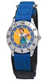 Disney Wizards of Waverly Kids' D854S502 Max Time Teacher Light Blue Velcro Strap Watch