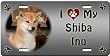 I Love My Shiba Inu License Plate