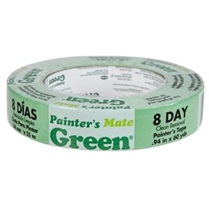 Duck Brand 671372 Painter's Mate 24-mm-by-55-Meter Green Masking Tape, Green Duck Brand 671372 Painter's Mate 24-mm-by-55-Meter Green Masking Tape, Green