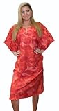 Hot Maroon Col Allover Self Print Kaftan Plus Size Tunic Cover up Valentine's Day Gift