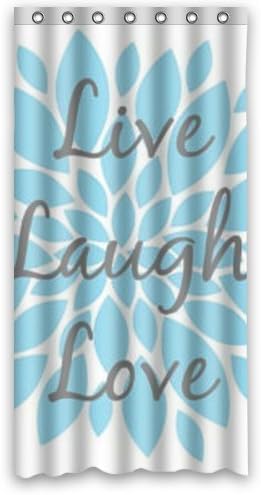 Inspirational Quotes Live Laugh Love pattern polyester Shower Curtain ,36" x 72" Inches Shower Curtain