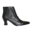 Women's Sexy Victorian High Heel Low Ankle Boots Costume Dress Up Black