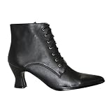 Women's Sexy Victorian High Heel Low Ankle Boots Costume Dress Up Black