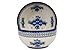 Polish Pottery Ceramika Boleslawiec,  0411/162, Bowl 23, 10 Cups, Royal Blue Patterns with Blue Pansy Flower Motif