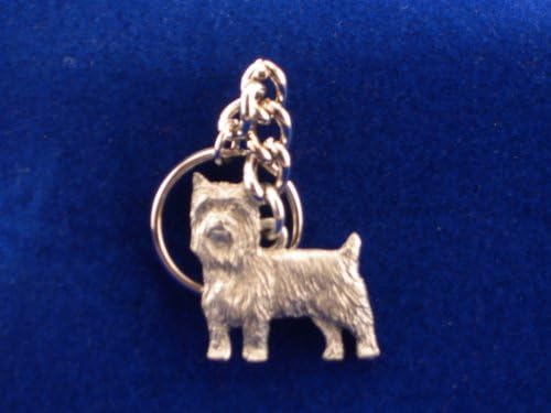 Pewter Yorkie (Pet Clip) Keychain
