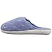 Isotoner Women's Terry Embroidered Scalloped Clog, Periwinkle, 8.5-9 M US