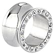 5/8" Surgical Steel Crystalline Jeweled Saddle Plug