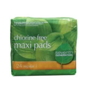 Seventh Generation Feminine Care Maxi Overnight with Wings 14 count Chlorine Free Pads by Seventh Generation