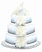 Bloomers Baby Diaper Cake Modern Cream Dahlias 3-Tier