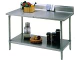 John Boos & Co. CUCTA20 Cucina Americana Cucina Tavalo Work Table with Riser 60x24x36