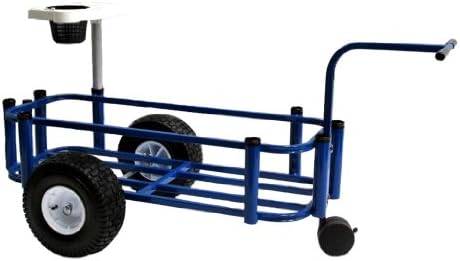Reels on Wheel Jr. Fishing Cart with Liner Options - 5 rod holder Colors: Blue Frame with Blue Liner