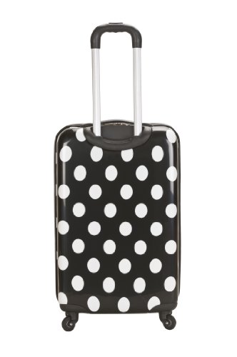 Rockland Luggage 20 Inch Carry On, Black Dot, Medium