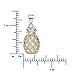 Sterling Silver with Yellow Gold Tone Accents Large Pineapple Pendant Necklace, 16+2