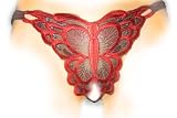 Intimaxy "Crimson Red Butterfly" Open Crotch G-string Thong