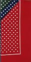 Cotton Handkerchiefs - Three Spot Designs - Green, Navy & Red
